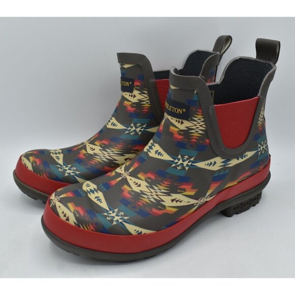 Pendleton Womens Size 7 Tucson Grey Multicolored Chelsea Waterproof Rain Boots - Picture 2 of 13